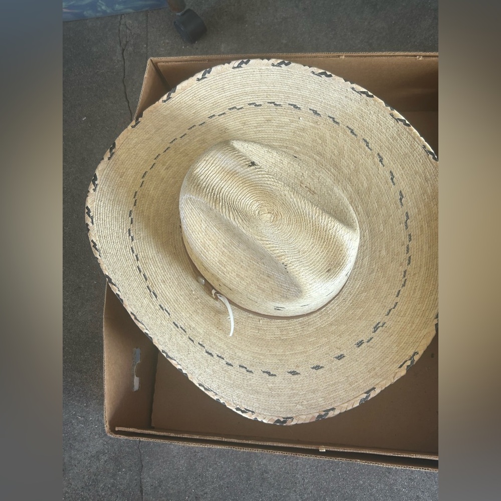Stylish Straw Hat with Black Accents